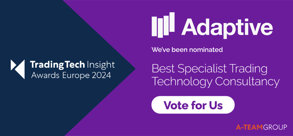 Adaptive at A-Team TradingTech Insight Awards Europe 2024, Best Specialist Trading Technology Consultancy